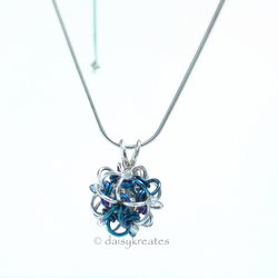 Petite Blue Hydrangea Pendant