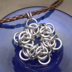 Tao's Garden Pendant in light weight bright aluminum