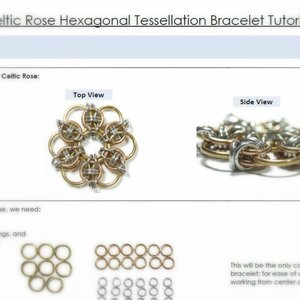 Celtic Rose Hexagonal Tessellation Bracelet Tutorial  sample page