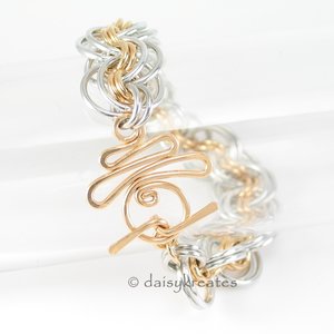 Ghenghiz Cohen chainmaille bracelet with Moon Rise Toggle