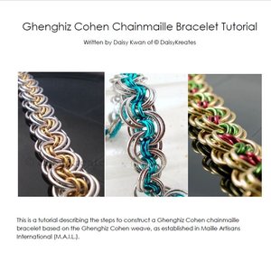 GHENGHIZ COHEN CHAINMAILLE BRACELET TUTORIAL