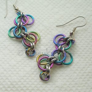 Multi-Color Niobium Forget-Me-Not Earrings