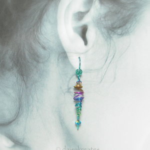 Each earring is hand formed individually, no two are exactly alike