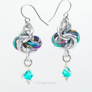 Rainbow Hugs and Silver Kisses Earrings