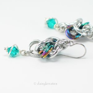 Rainbow Hugs and Silver Kisses Earrings
