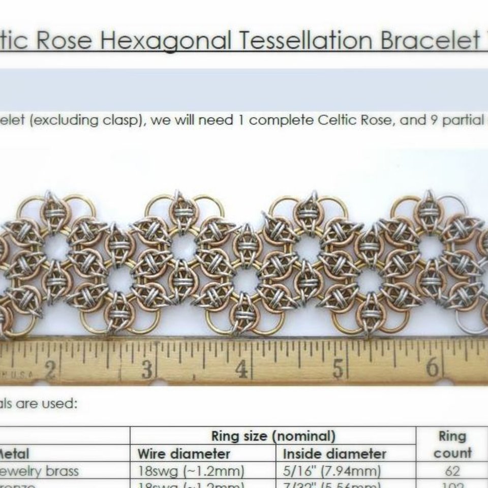 Celtic Rose Hexagonal Tessellation Bracelet Tutorial