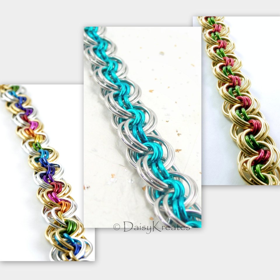 Ghenghiz Cohen chainmaille bracelet samples