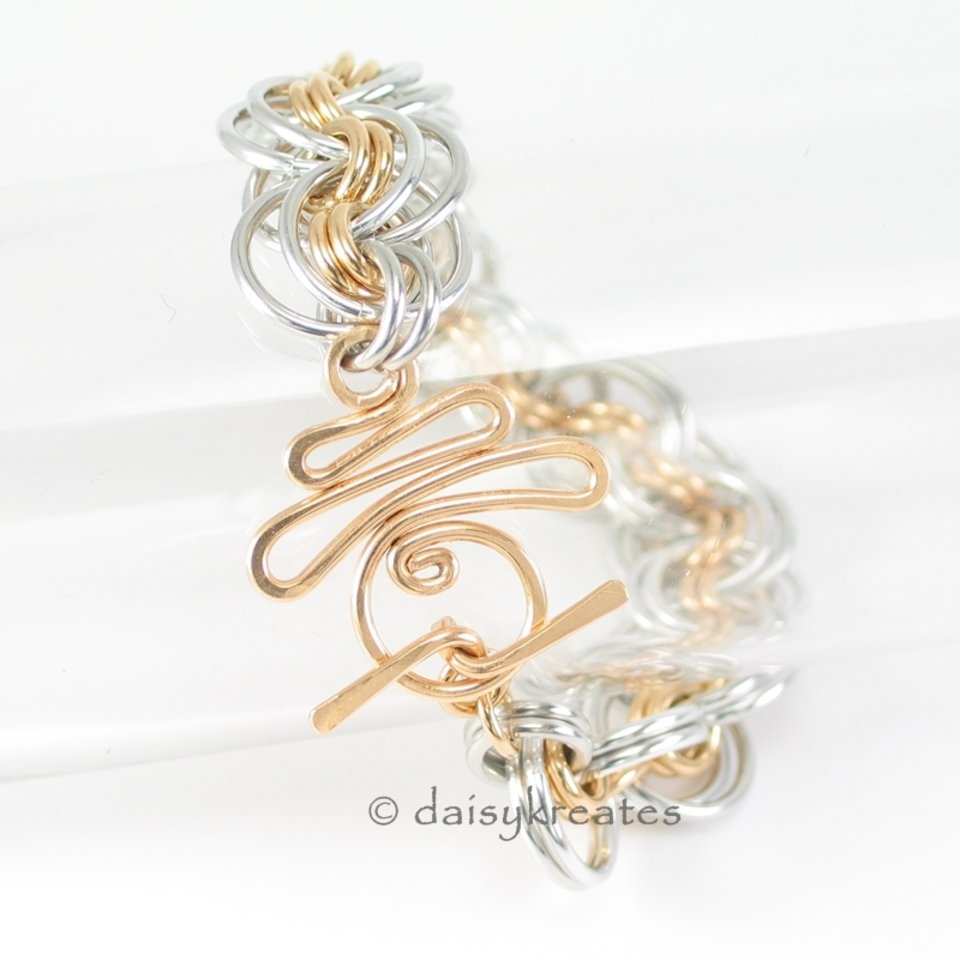 Ghenghiz Cohen chainmaille bracelet with Moon Rise Toggle
