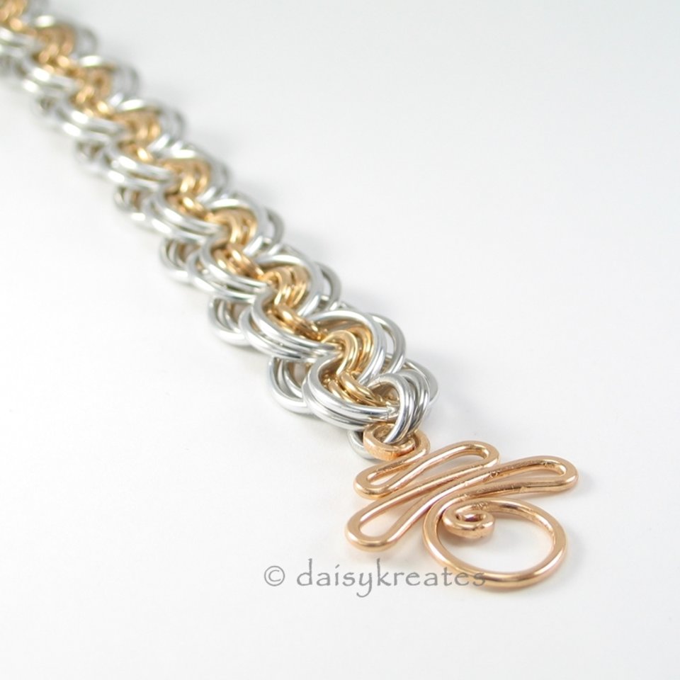 Ghenghiz Cohen chainmaille bracelet with Moon Rise Toggle