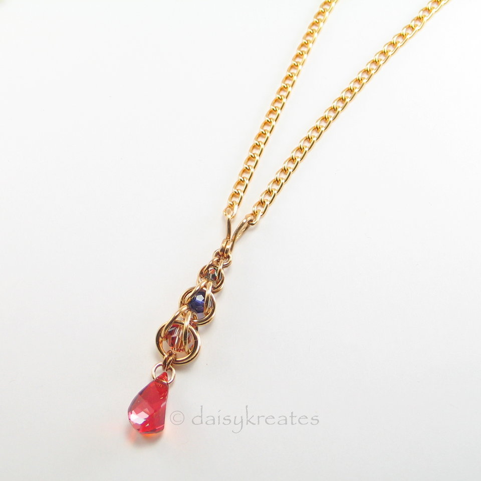 Golden Harvest Long Y Necklace in casual elegant style