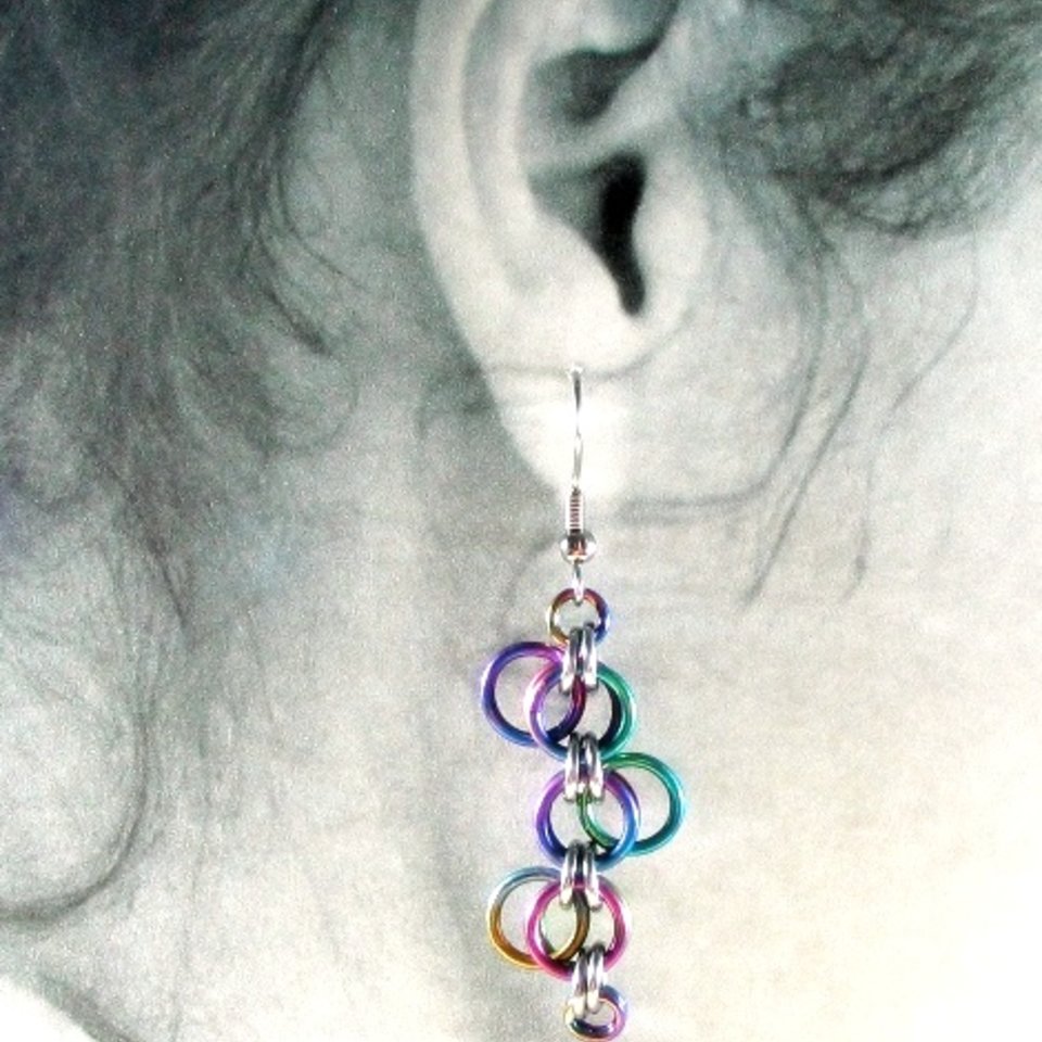 Niobium Forget-Me-Not Earrings - Short version