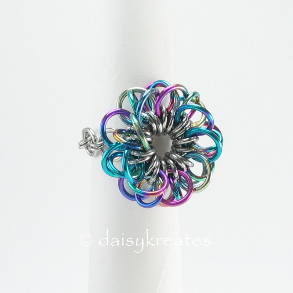 Chainmaille shank fits ring size 7 to 5.25