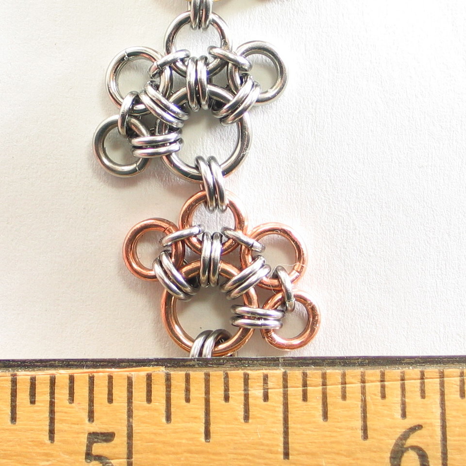 Annie's Petite Paw Prints Bracelet in Mixed Metals with Heart Clasp