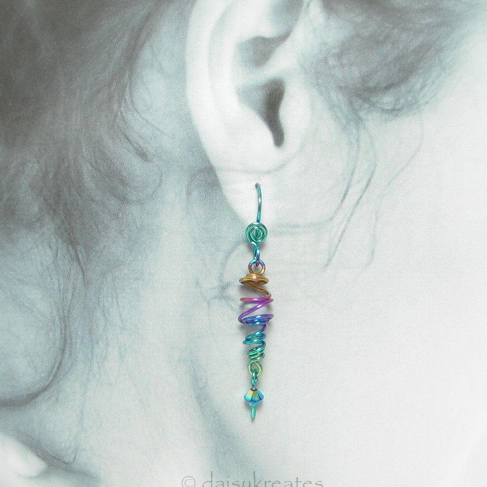 Each earring is hand formed individually, no two are exactly alike