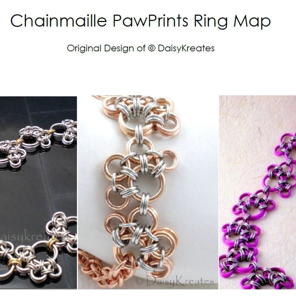 Chainmaille PawPrints Ring Map
