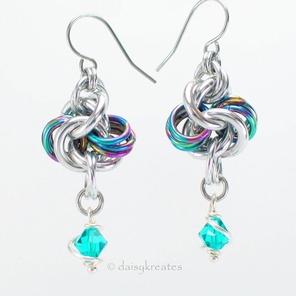 Rainbow Hugs and Silver Kisses Earrings