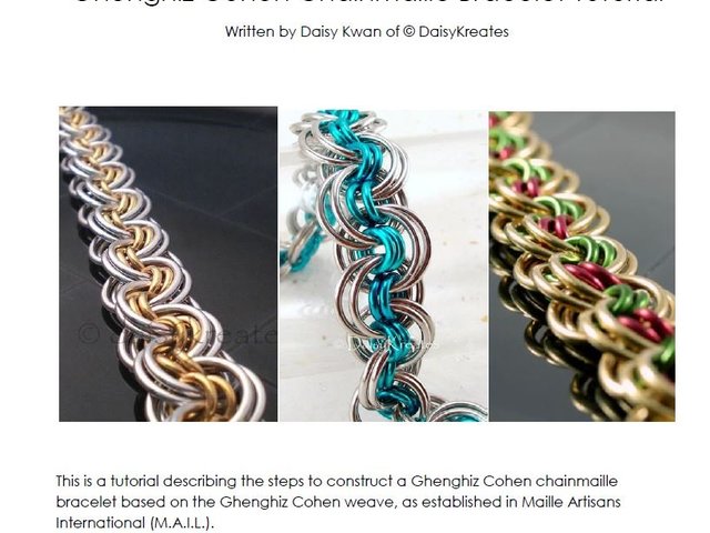 GHENGHIZ COHEN CHAINMAILLE BRACELET TUTORIAL