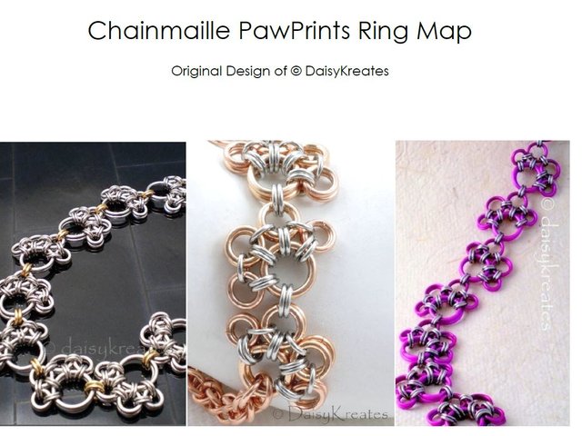 Chainmaille PawPrints Ring Map